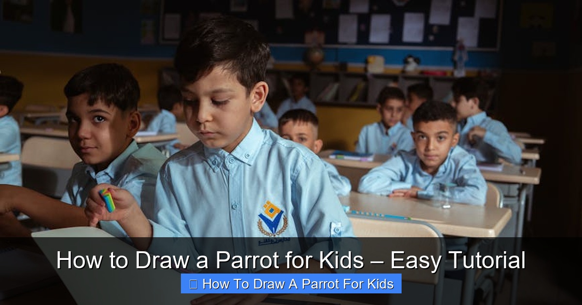 Featured image for How to Draw a Parrot for Kids – Easy Tutorial