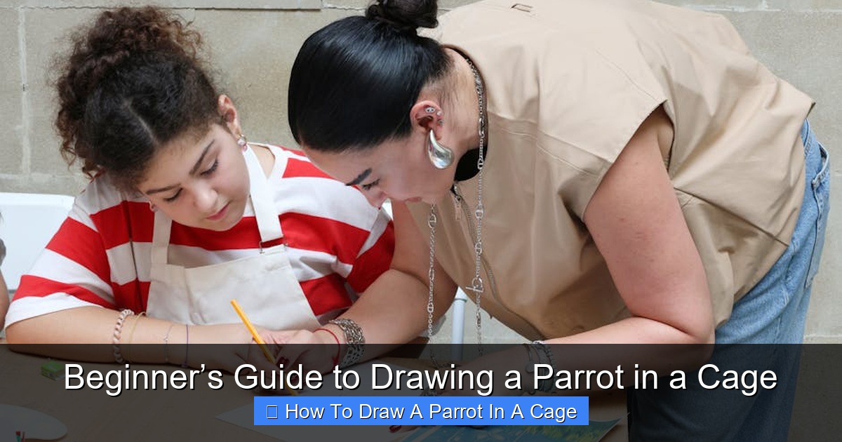 Featured image for Beginner’s Guide to Drawing a Parrot in a Cage