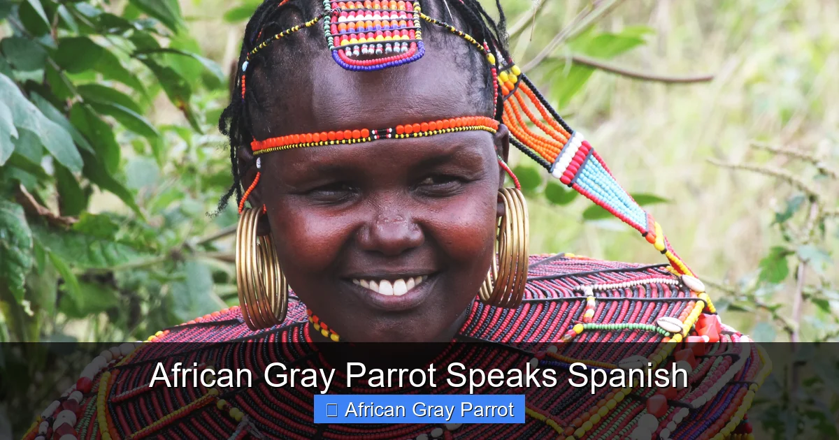 African Gray Parrot Speaks Spanish