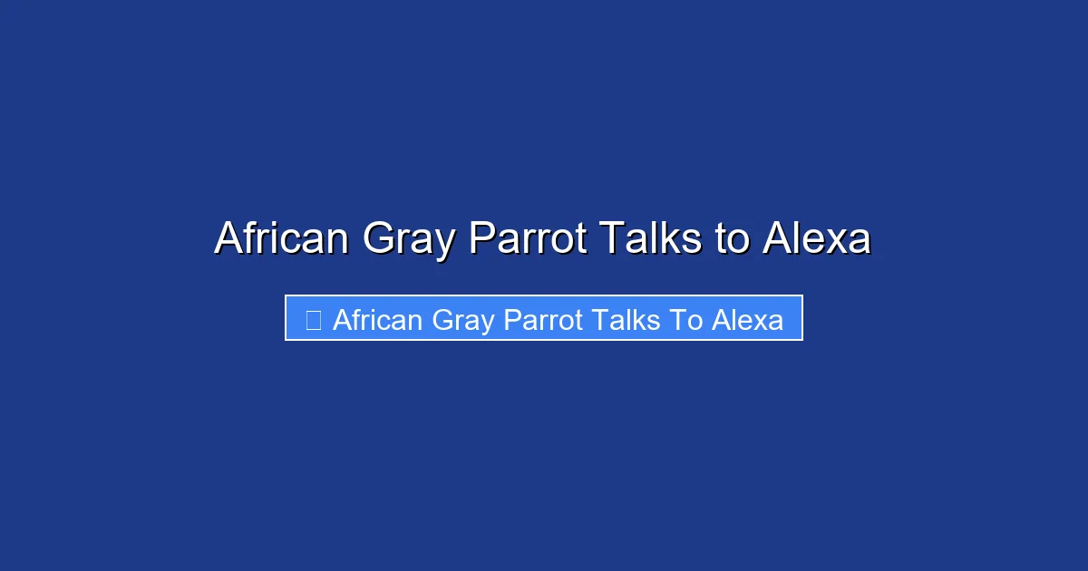 African Gray Parrot Talks to Alexa