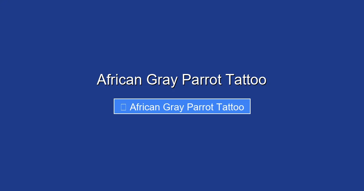 African Gray Parrot Tattoo
