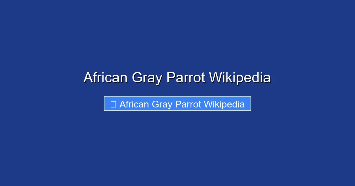 African Gray Parrot Wikipedia