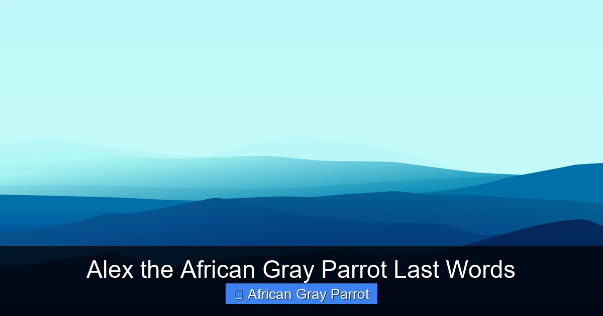 Alex the African Gray Parrot Last Words