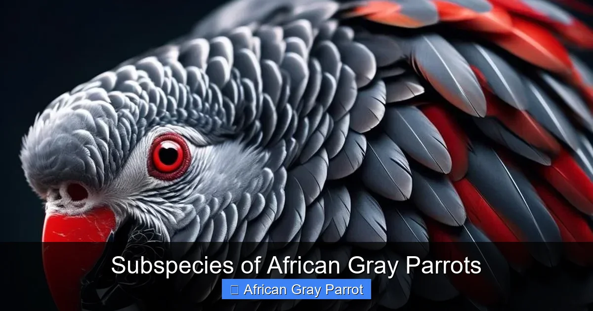 Subspecies of African Gray Parrots